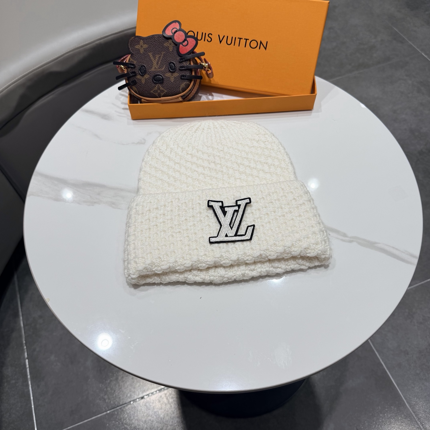 高品质Lv路易威登兔毛+羊毛针织毛线帽，男女同款 正品开模