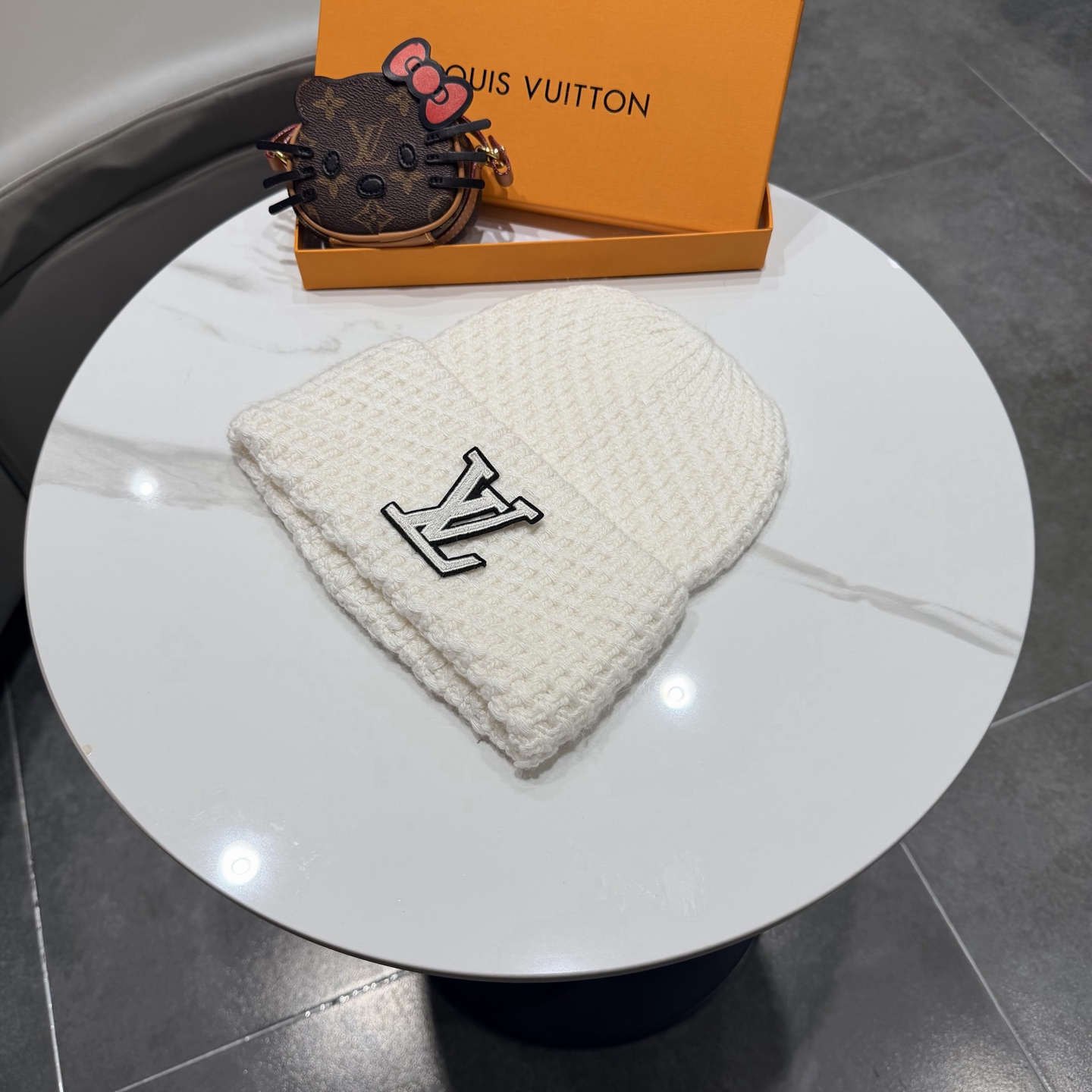 高品质Lv路易威登兔毛+羊毛针织毛线帽，男女同款 正品开模