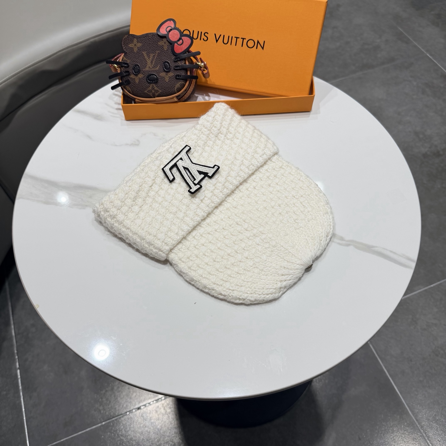 高品质Lv路易威登兔毛+羊毛针织毛线帽，男女同款 正品开模