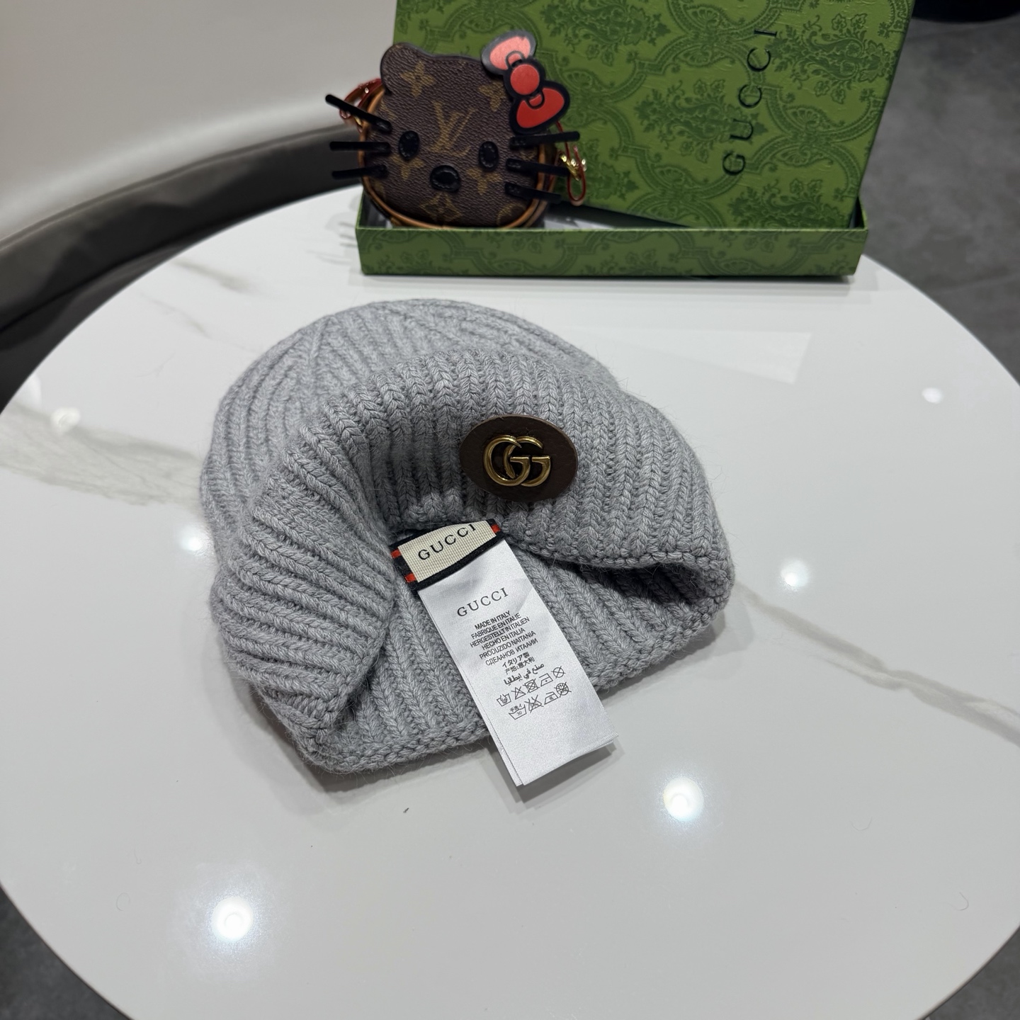 高品质 Gucci古奇秋冬新款毛线帽，羊毛面料，男女同款