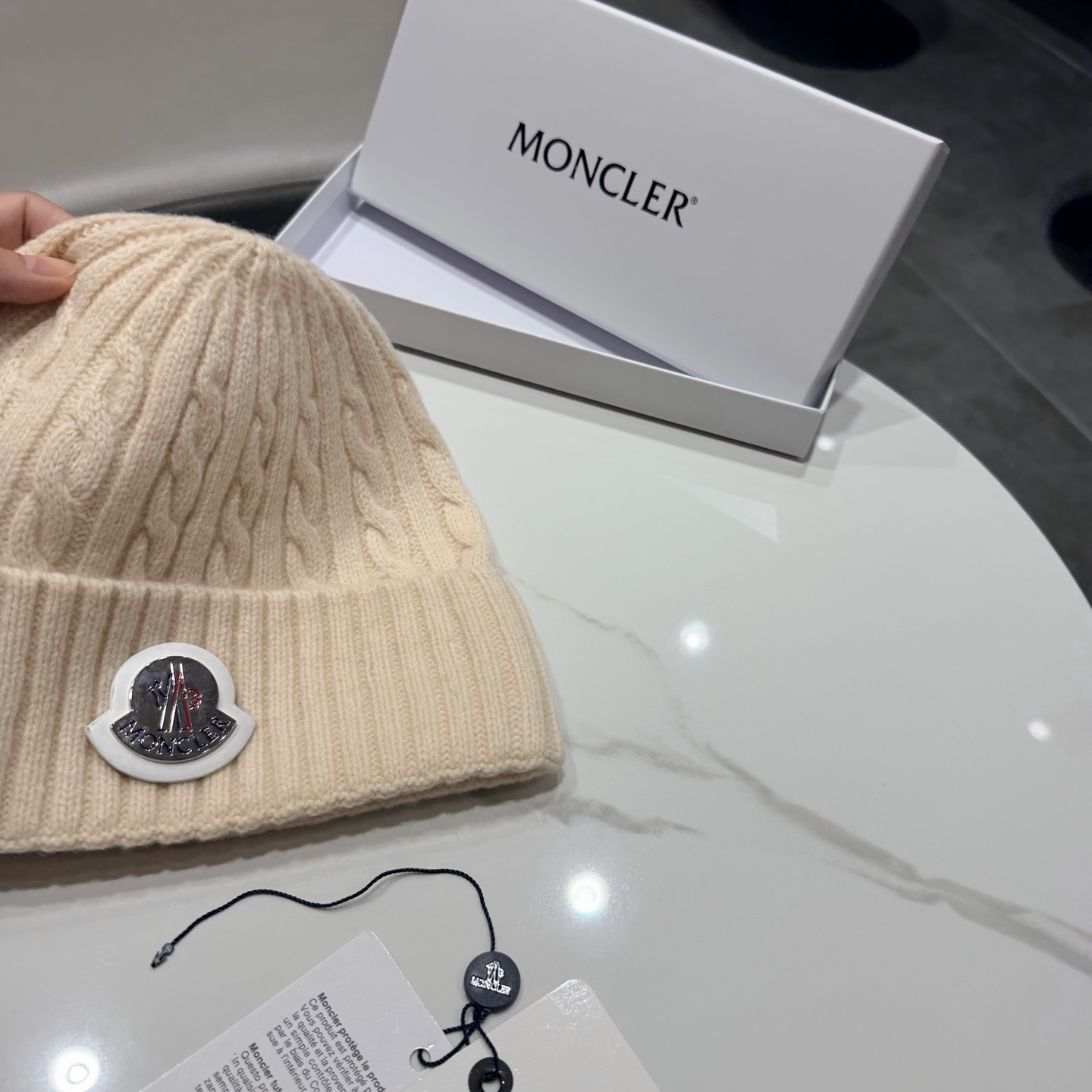 蒙口 高品质冬季纯羊毛帽子针织帽休闲白搭包头帽加厚男女扭花帽情侣护耳帽