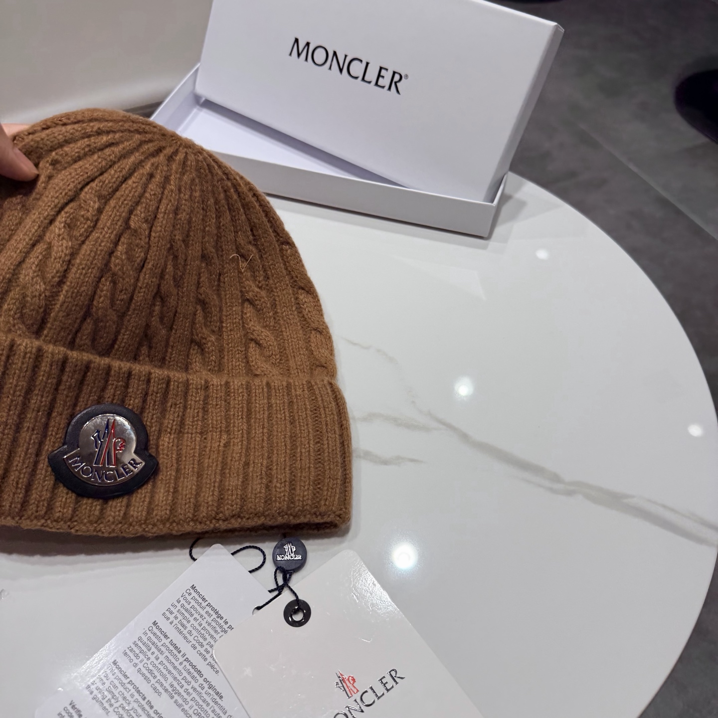 蒙口 高品质冬季纯羊毛帽子针织帽休闲白搭包头帽加厚男女扭花帽情侣护耳帽