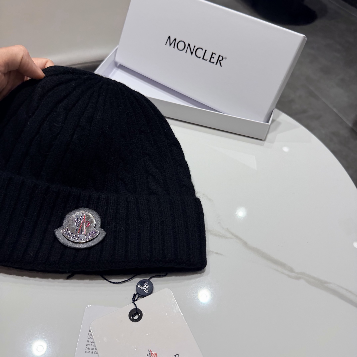 蒙口 高品质冬季纯羊毛帽子针织帽休闲白搭包头帽加厚男女扭花帽情侣护耳帽