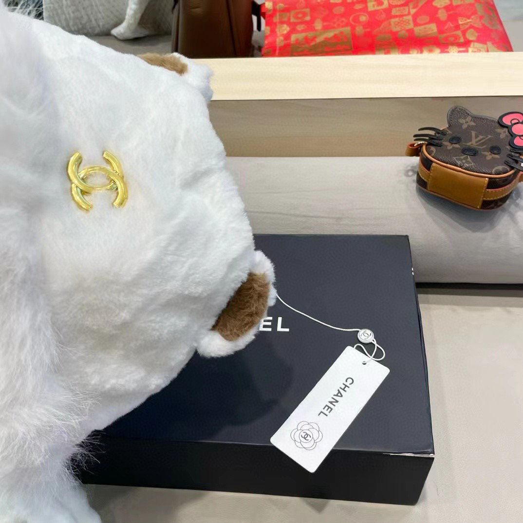 Chanel 日系可爱小熊耳朵拼色毛绒雷锋帽子女秋冬季加厚保暖防风护耳帽潮