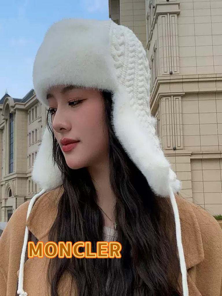蒙口复古哈尔滨雪国列车毛绒雷锋帽女冬季防风防寒护耳保暖厚毛线帽子