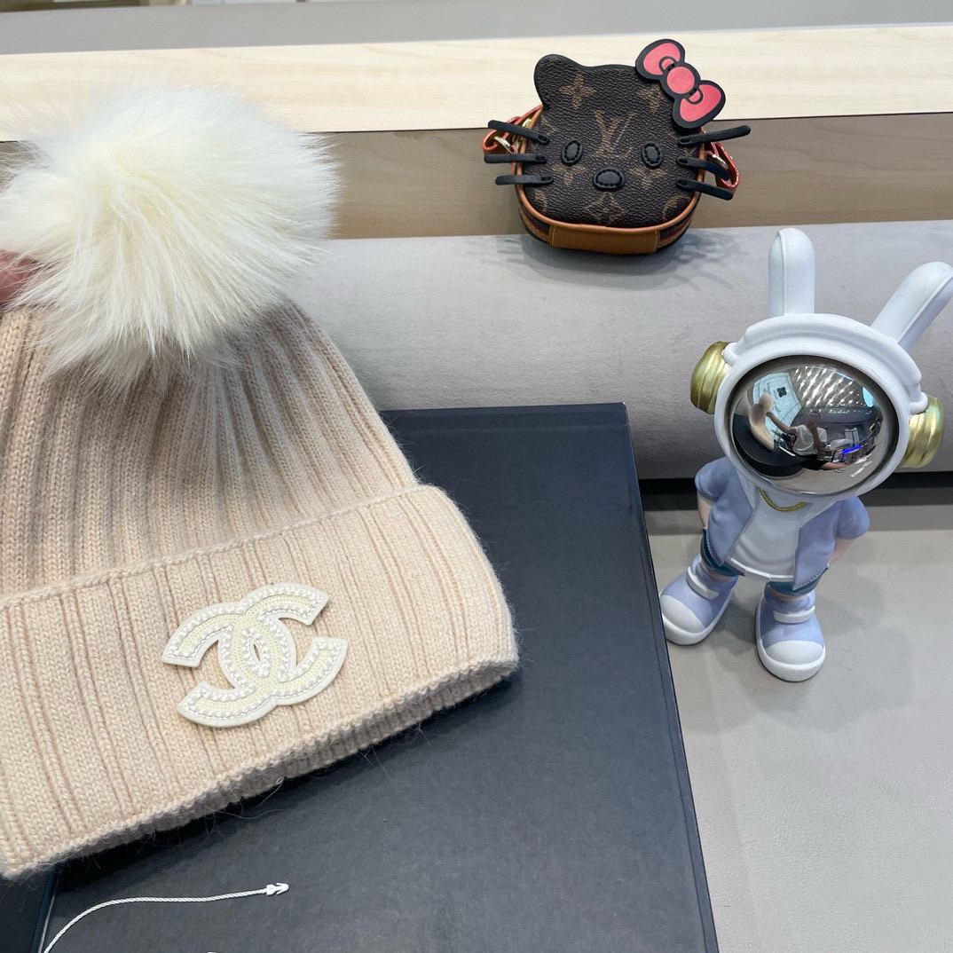 Chanel 毛线帽子女冬季保暖护耳加厚韩系堆堆帽2026新款针织冷帽百搭