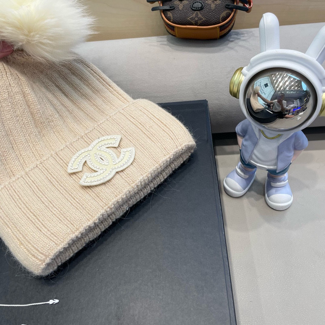 Chanel 毛线帽子女冬季保暖护耳加厚韩系堆堆帽2026新款针织冷帽百搭