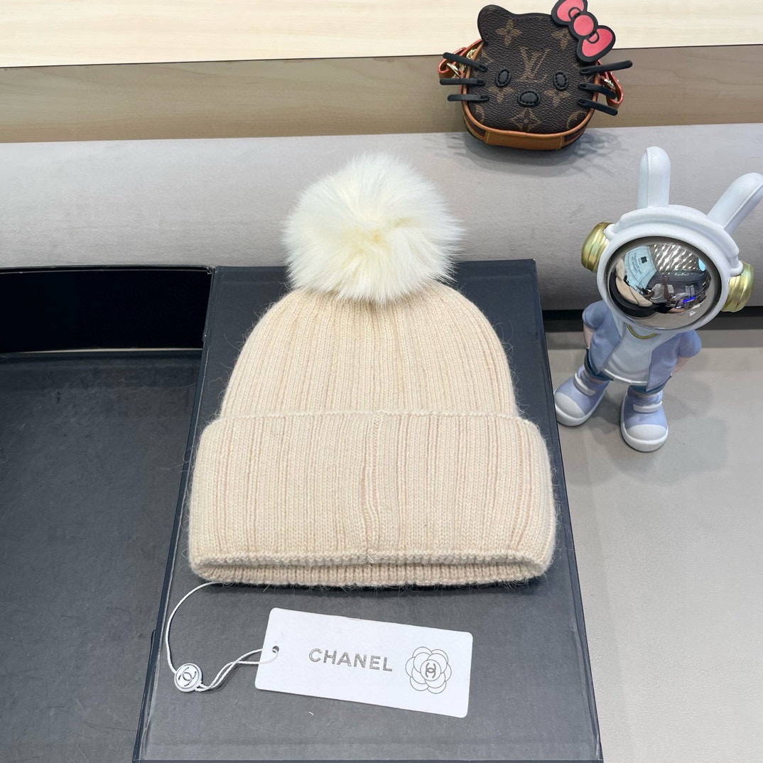 Chanel 毛线帽子女冬季保暖护耳加厚韩系堆堆帽2026新款针织冷帽百搭