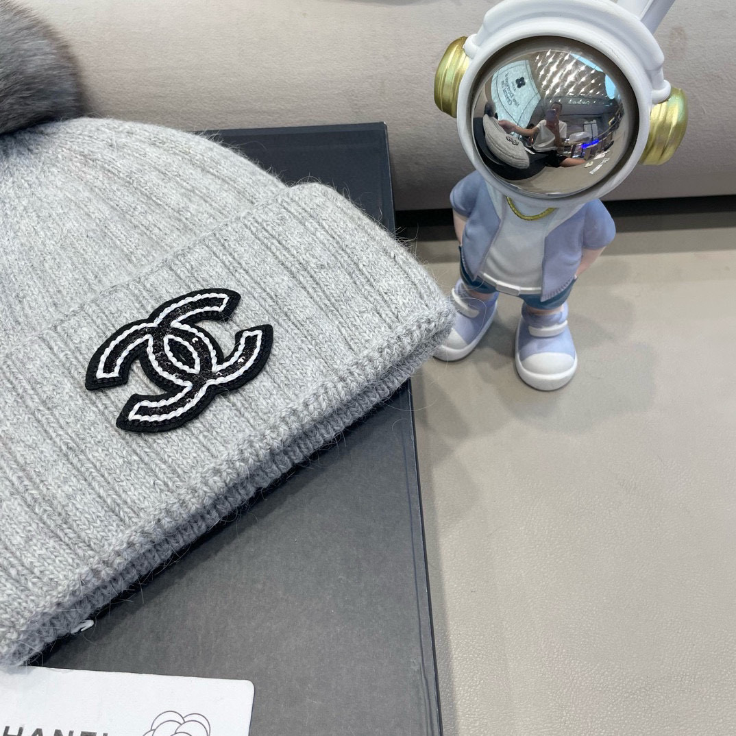 Chanel 毛线帽子女冬季保暖护耳加厚韩系堆堆帽2026新款针织冷帽百搭