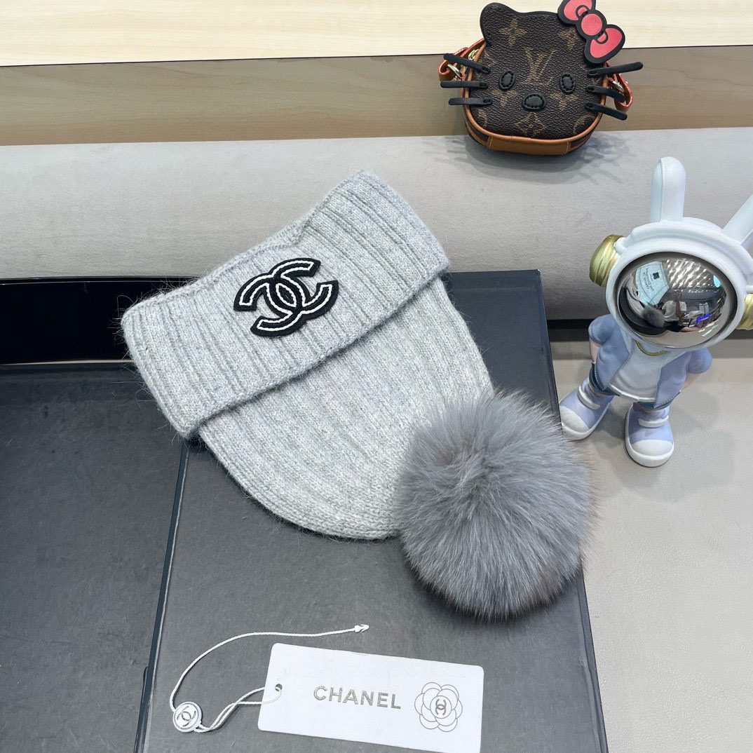 Chanel 毛线帽子女冬季保暖护耳加厚韩系堆堆帽2026新款针织冷帽百搭