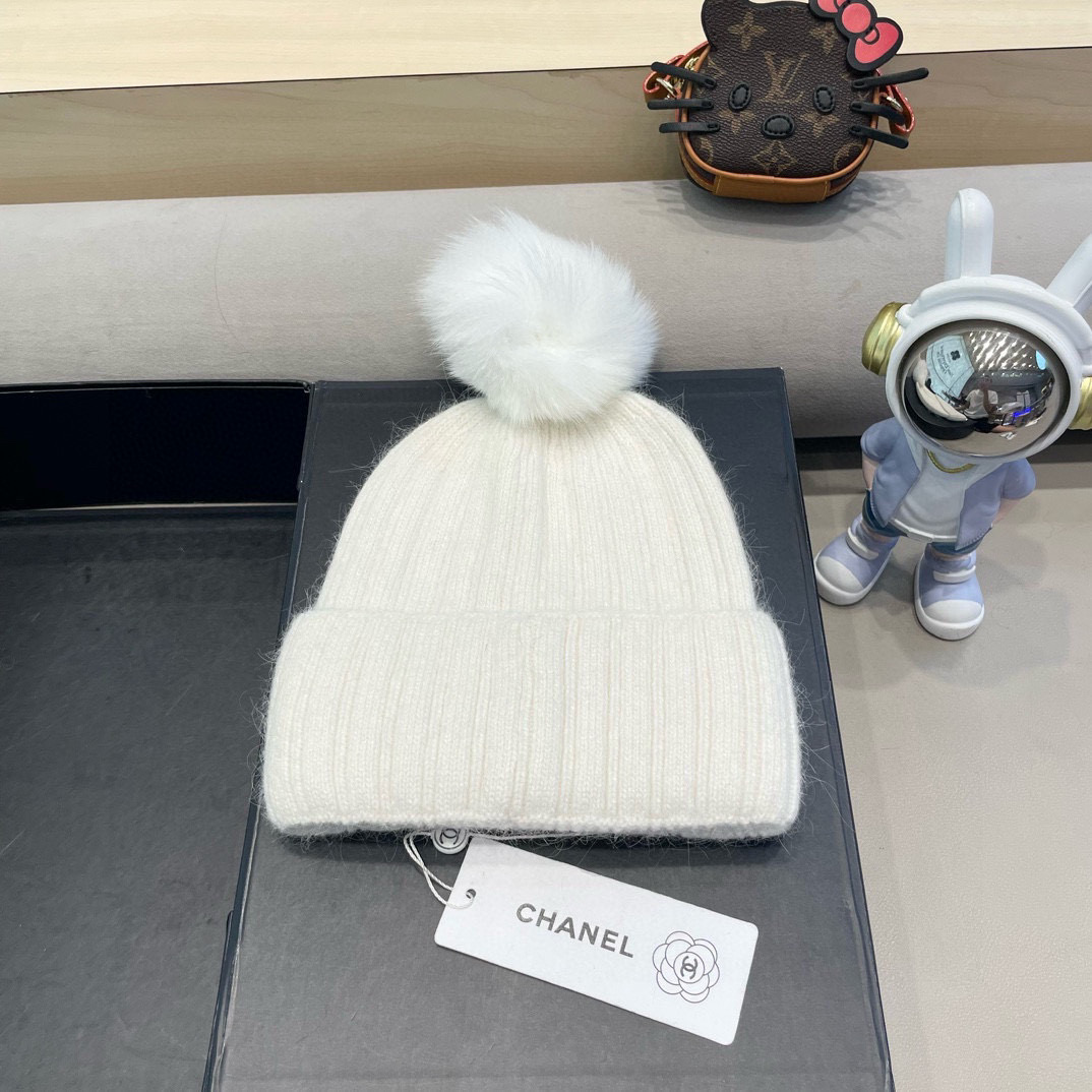 Chanel 毛线帽子女冬季保暖护耳加厚韩系堆堆帽2026新款针织冷帽百搭