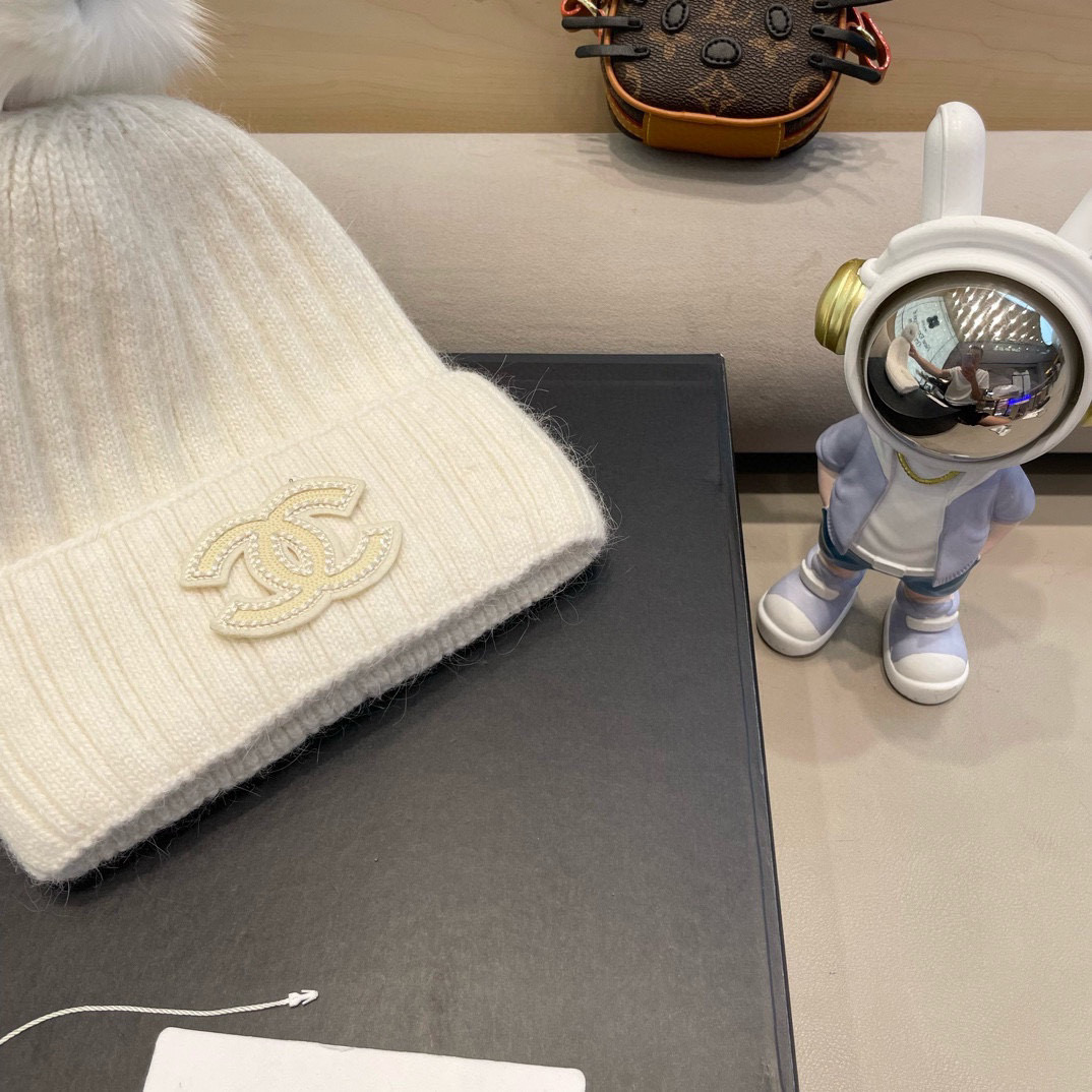 Chanel 毛线帽子女冬季保暖护耳加厚韩系堆堆帽2026新款针织冷帽百搭