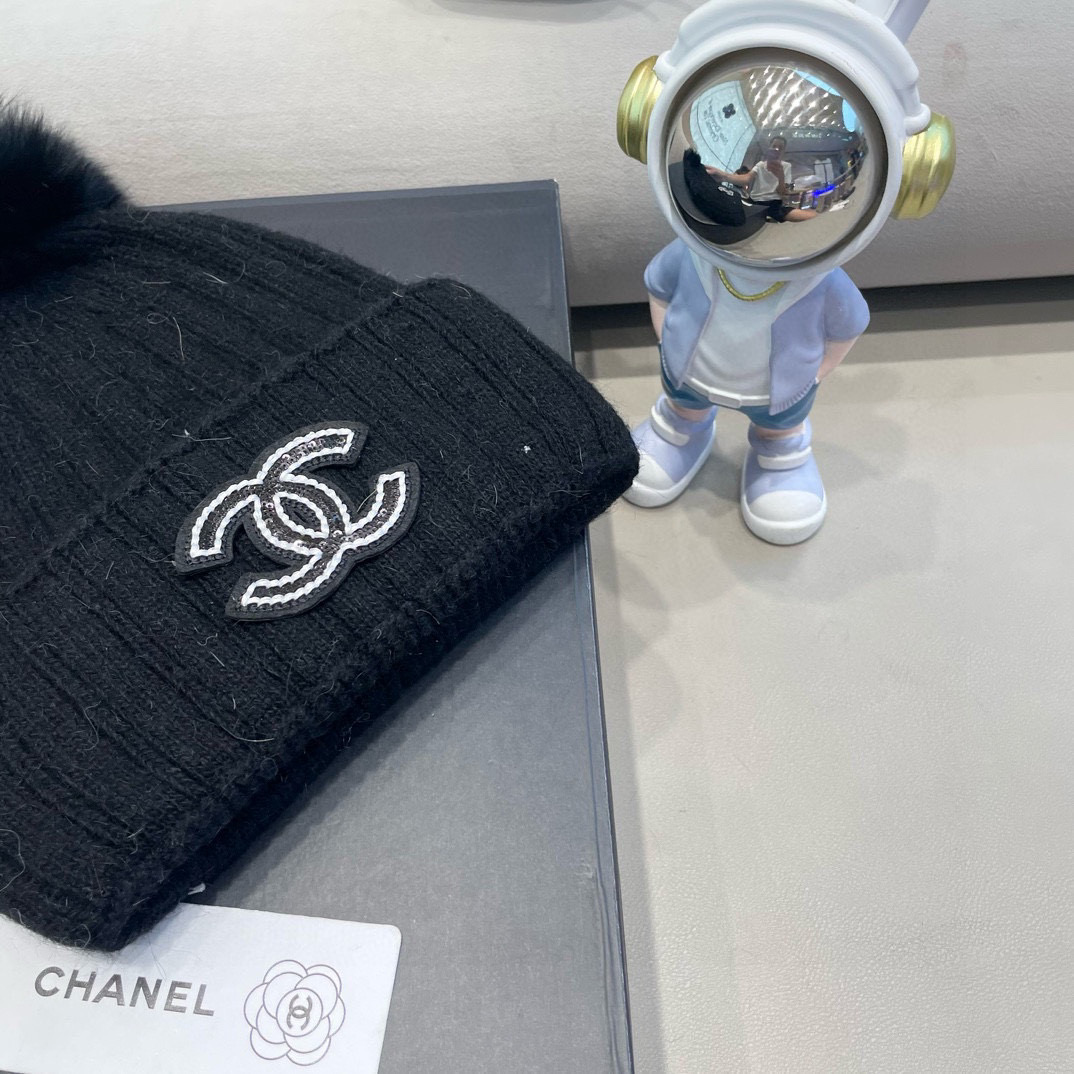 Chanel 毛线帽子女冬季保暖护耳加厚韩系堆堆帽2026新款针织冷帽百搭