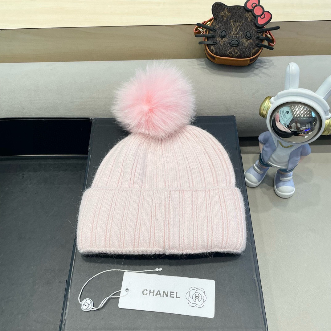 Chanel 毛线帽子女冬季保暖护耳加厚韩系堆堆帽2026新款针织冷帽百搭