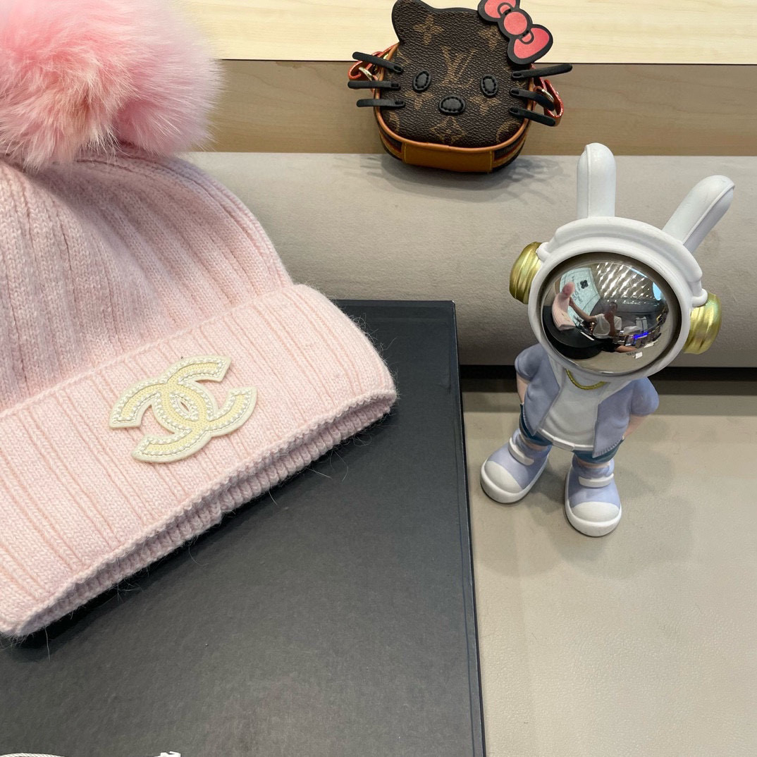 Chanel 毛线帽子女冬季保暖护耳加厚韩系堆堆帽2026新款针织冷帽百搭