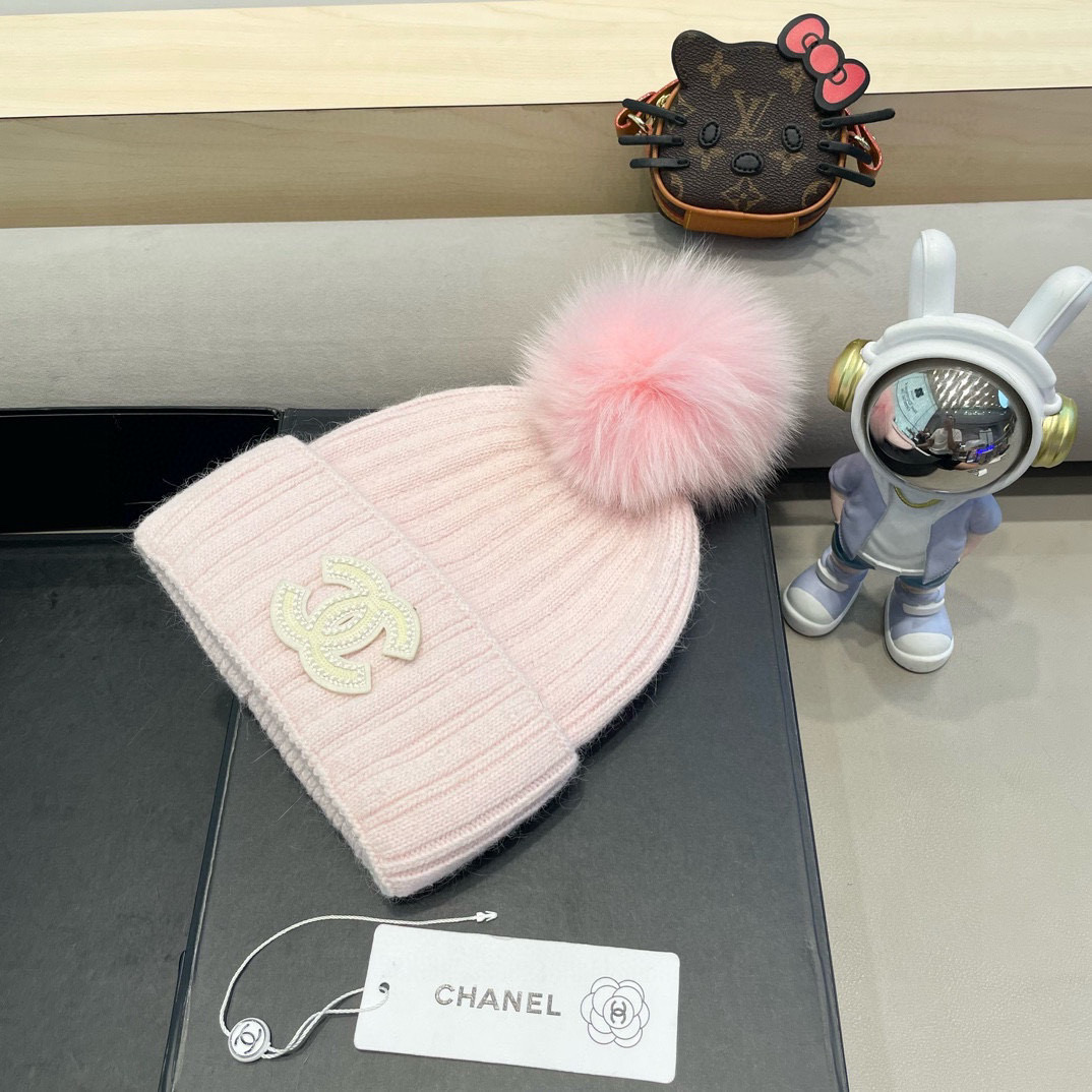 Chanel 毛线帽子女冬季保暖护耳加厚韩系堆堆帽2026新款针织冷帽百搭