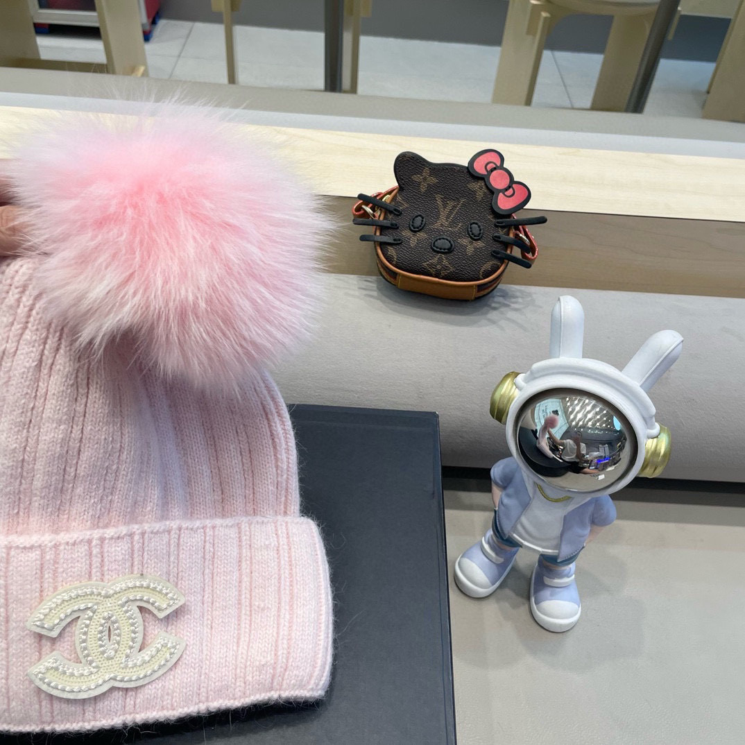 Chanel 毛线帽子女冬季保暖护耳加厚韩系堆堆帽2026新款针织冷帽百搭