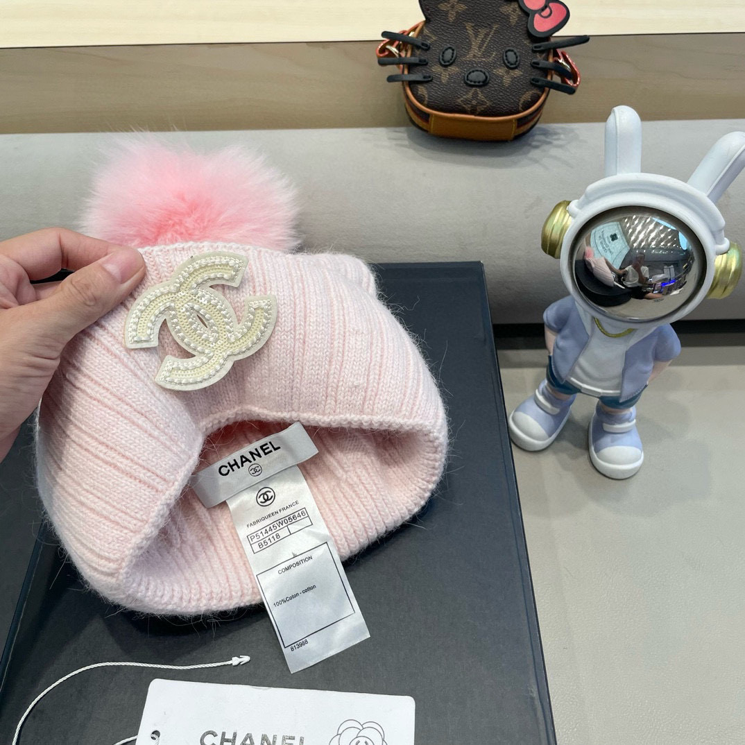 Chanel 毛线帽子女冬季保暖护耳加厚韩系堆堆帽2026新款针织冷帽百搭