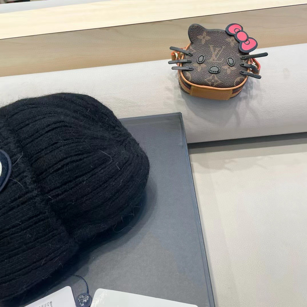 moncler韩国正品进口女秋冬新款时尚毛线帽休闲简约套头帽加厚潮流针织帽