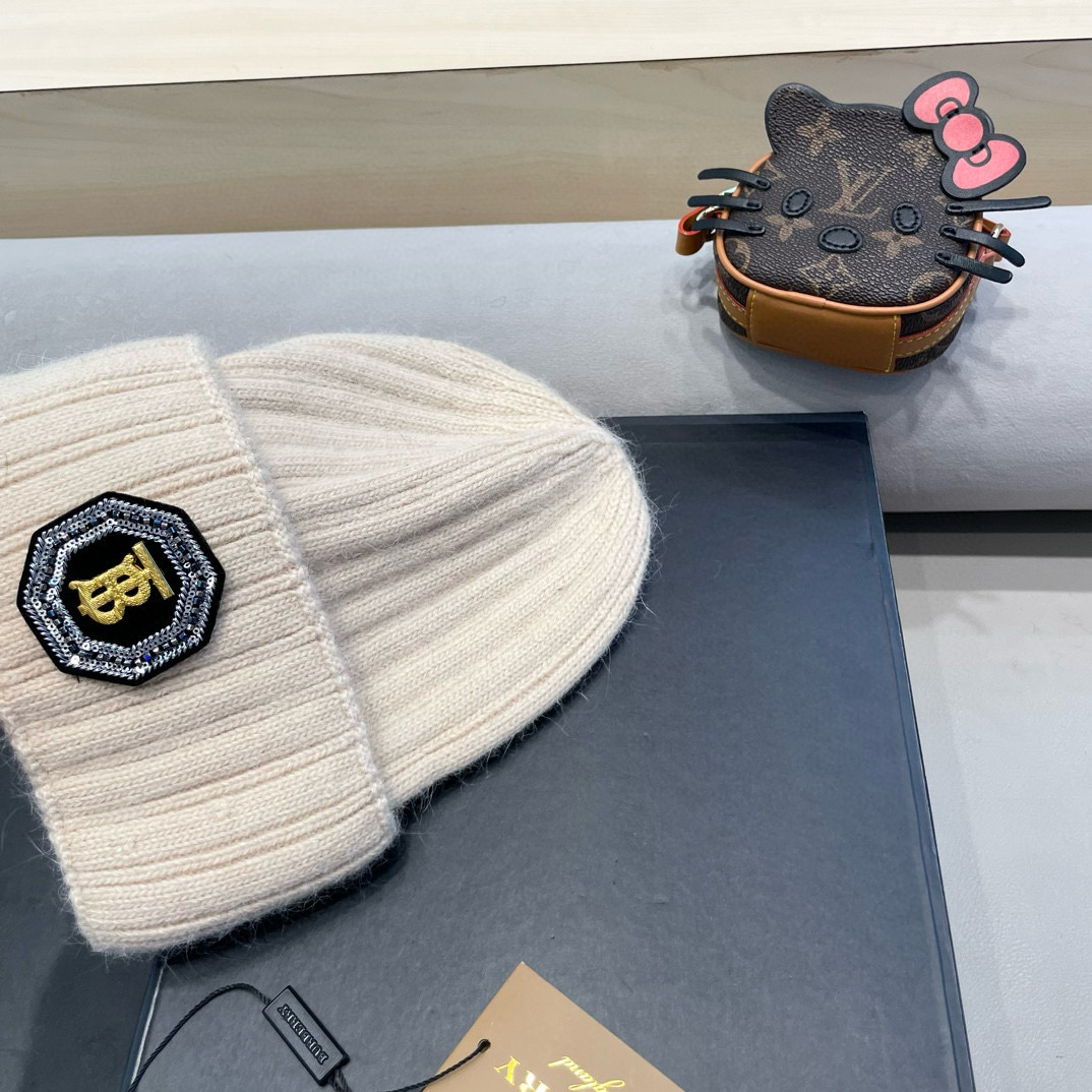 Burberry巴宝莉秋冬新款针织毛线帽，男女款冷帽