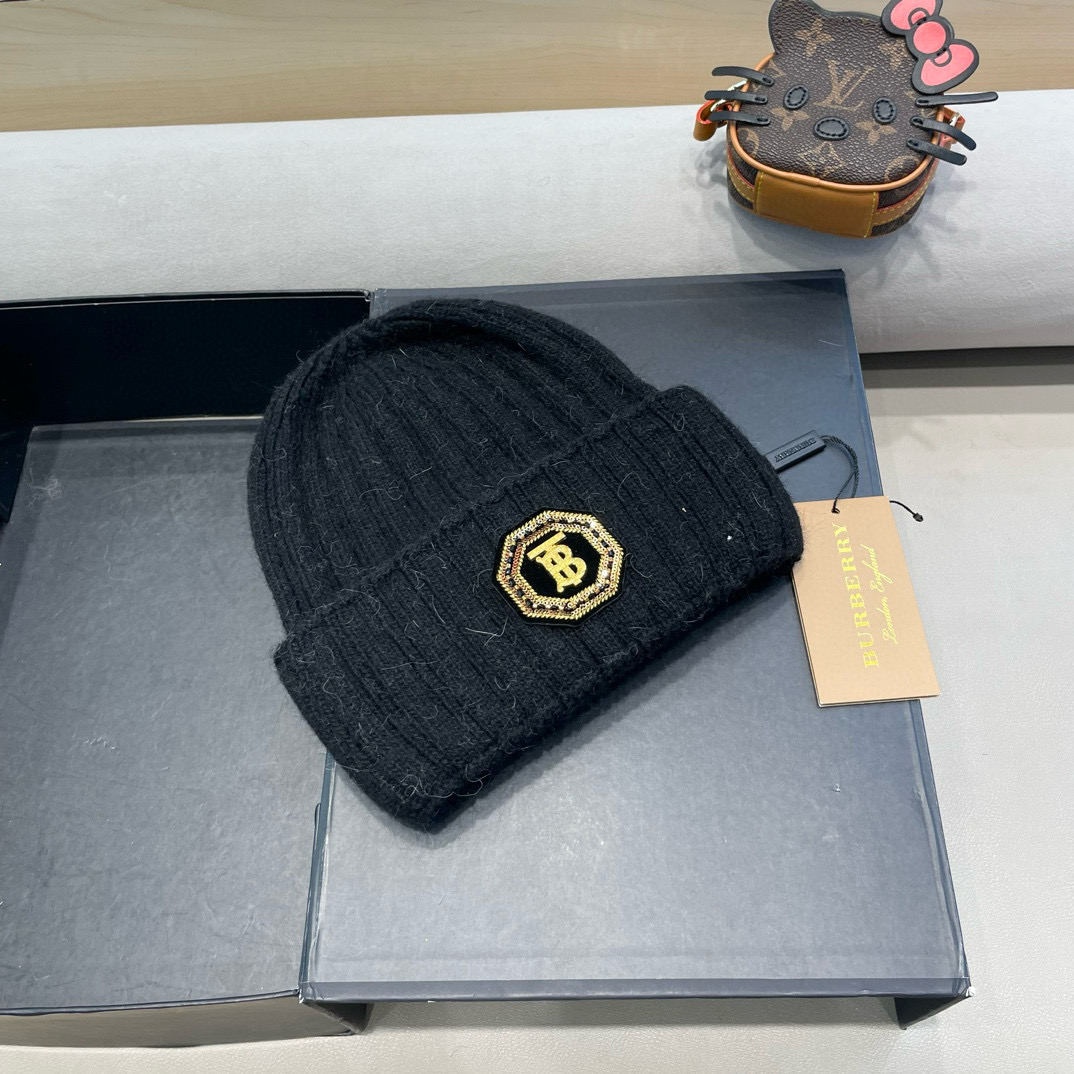 Burberry巴宝莉秋冬新款针织毛线帽，男女款冷帽
