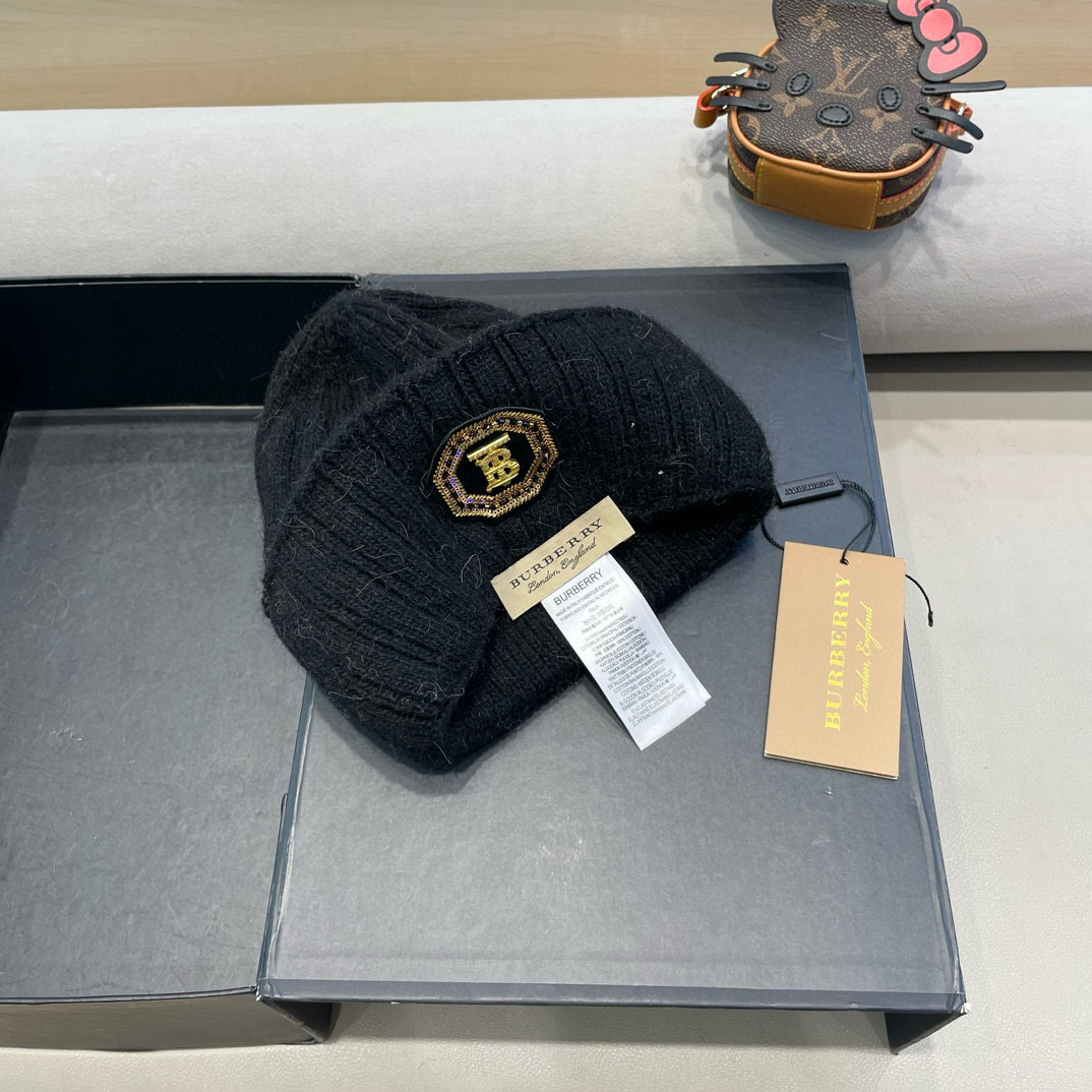Burberry巴宝莉秋冬新款针织毛线帽，男女款冷帽