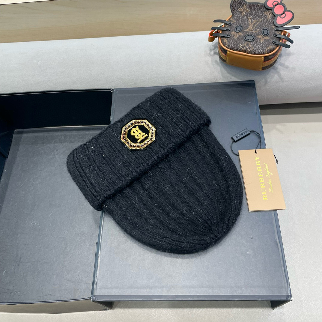 Burberry巴宝莉秋冬新款针织毛线帽，男女款冷帽