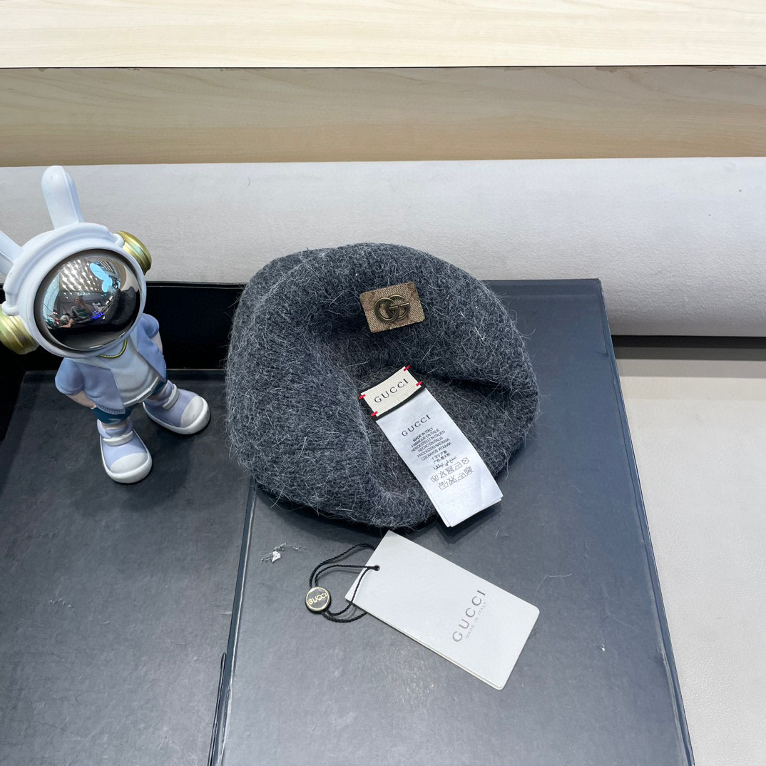 Gucci古奇秋冬新款毛线帽，羊毛面料，男女同款