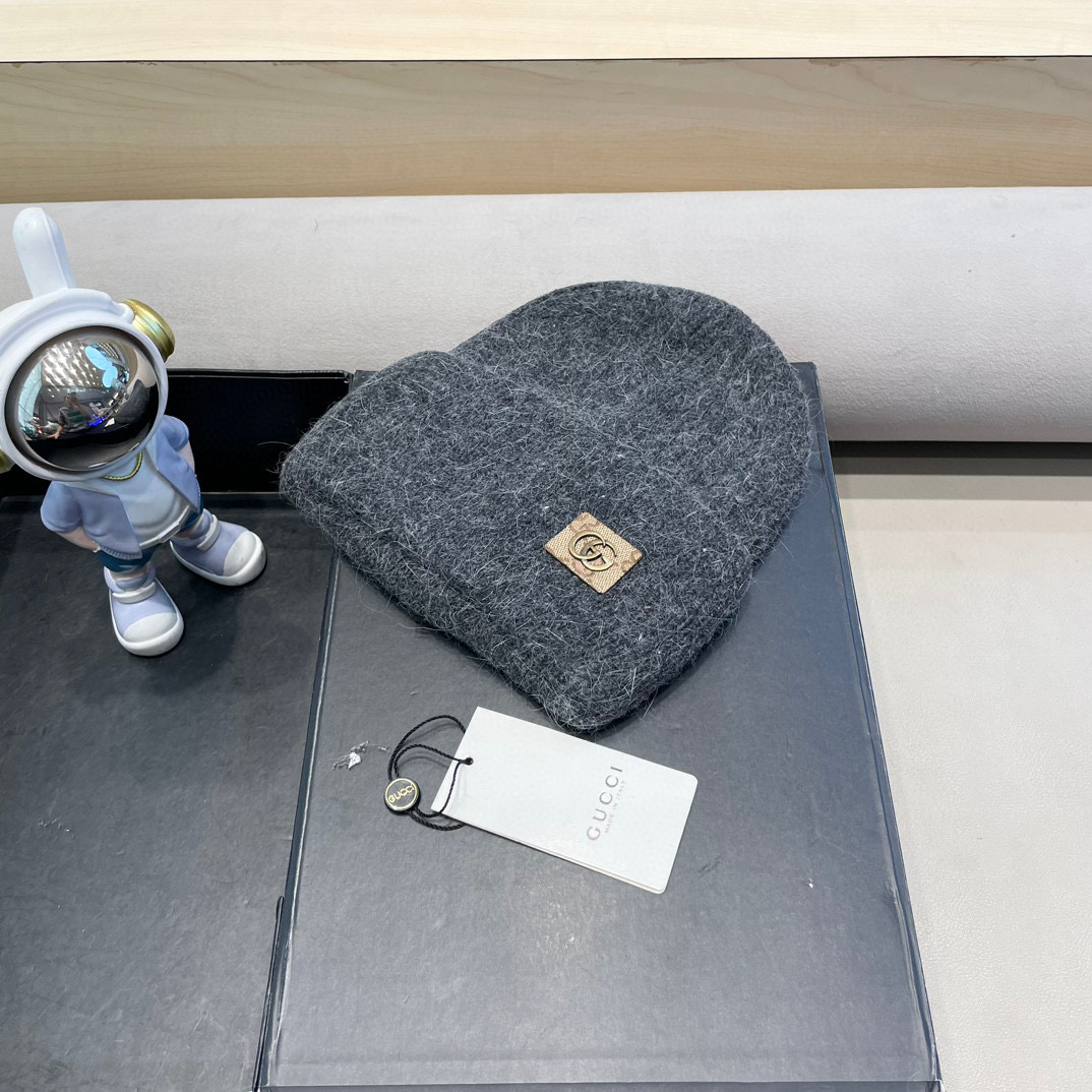 Gucci古奇秋冬新款毛线帽，羊毛面料，男女同款