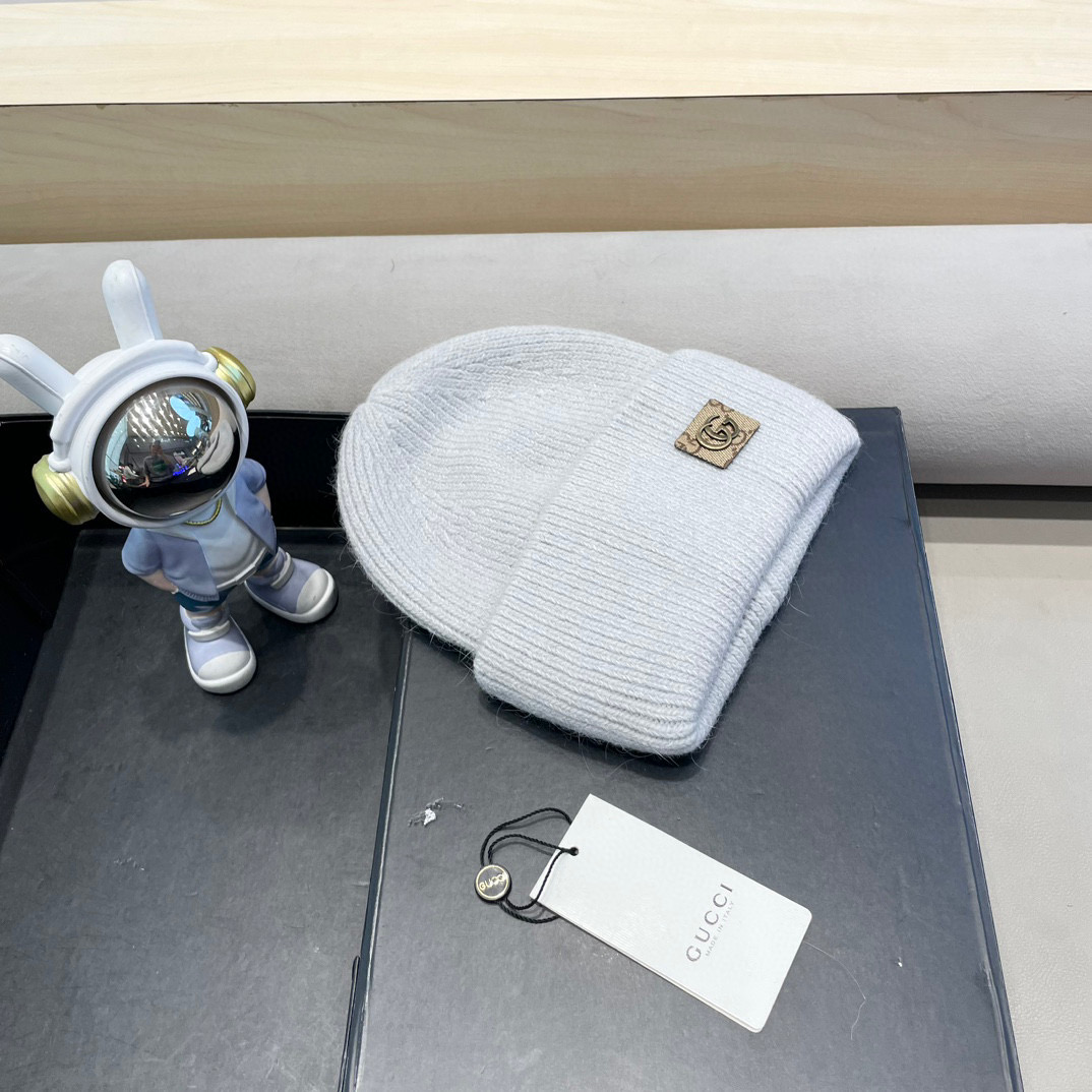 Gucci古奇秋冬新款毛线帽，羊毛面料，男女同款