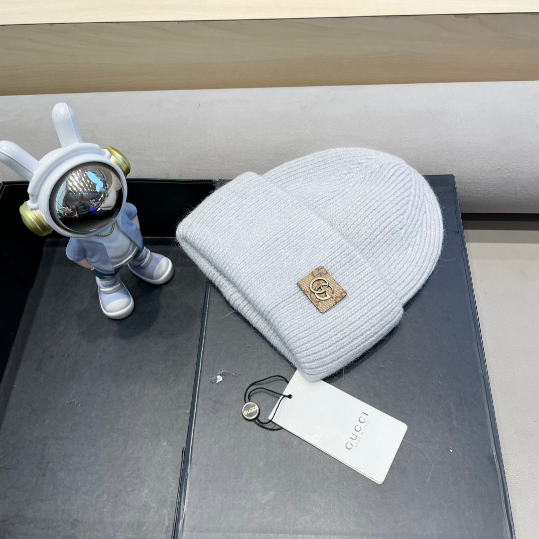 Gucci古奇秋冬新款毛线帽，羊毛面料，男女同款