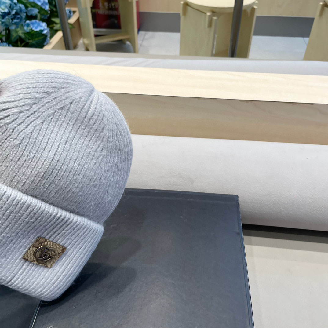 Gucci古奇秋冬新款毛线帽，羊毛面料，男女同款