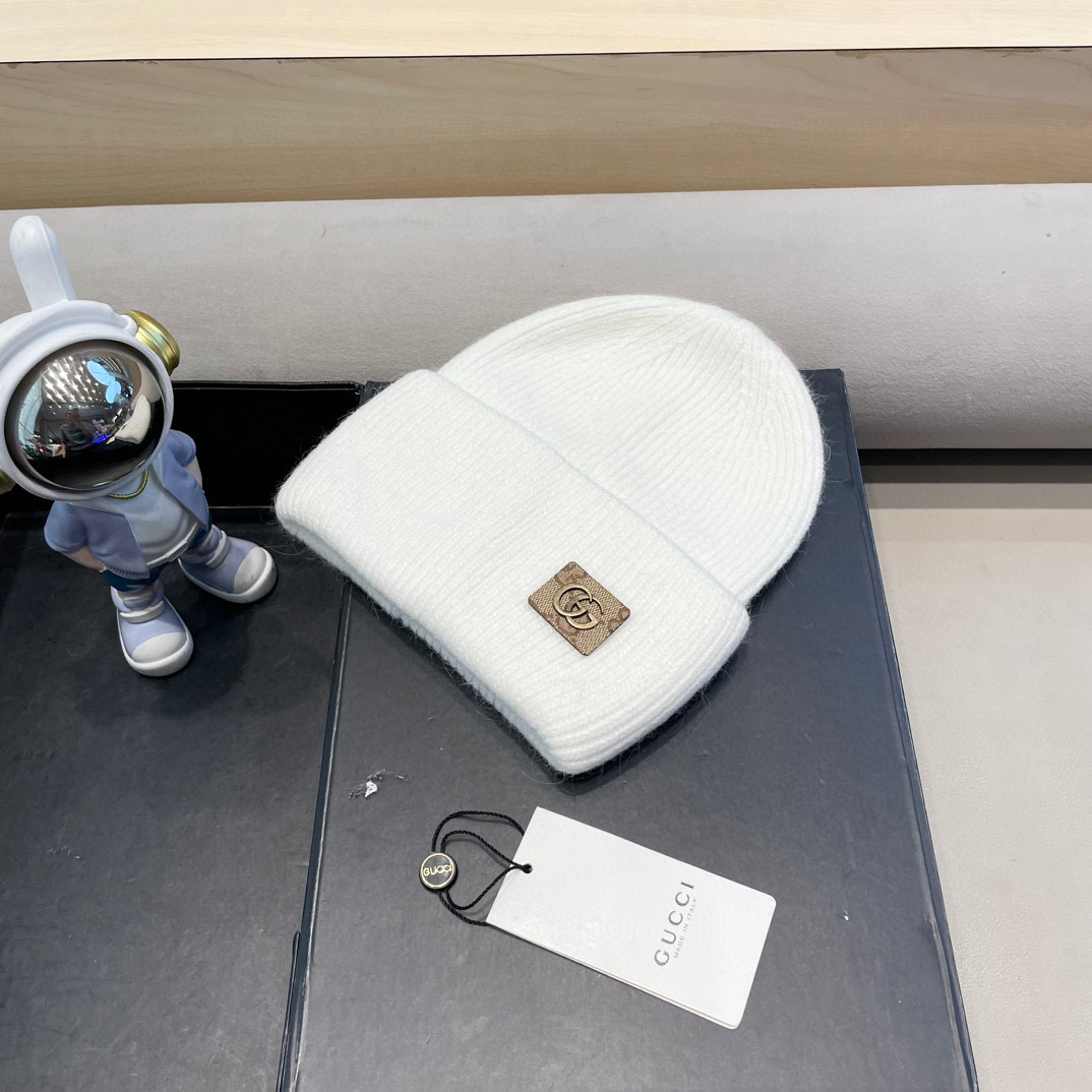 Gucci古奇秋冬新款毛线帽，羊毛面料，男女同款