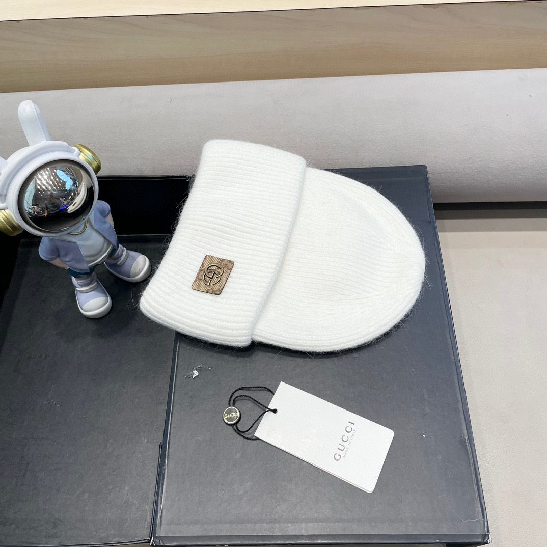 Gucci古奇秋冬新款毛线帽，羊毛面料，男女同款