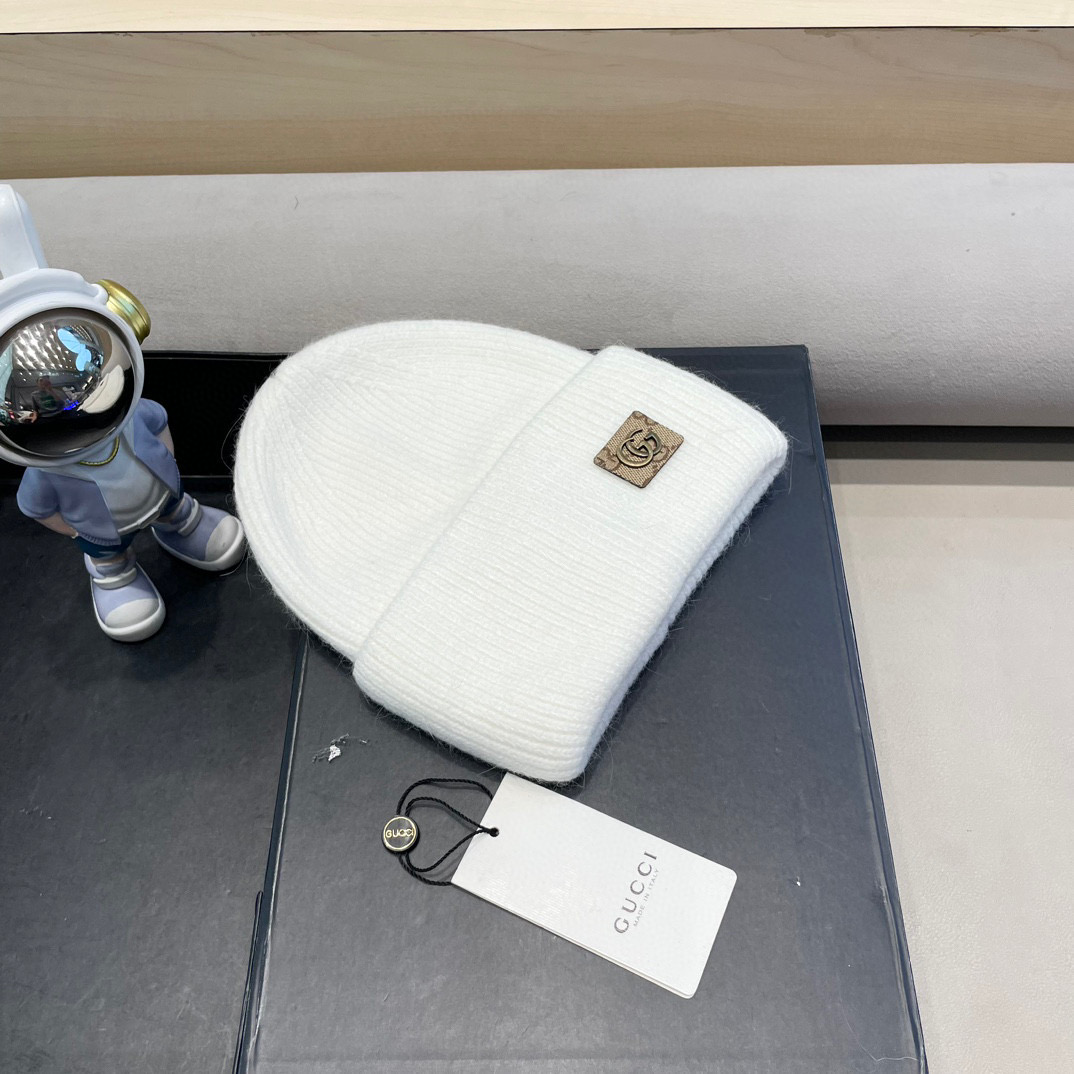 Gucci古奇秋冬新款毛线帽，羊毛面料，男女同款