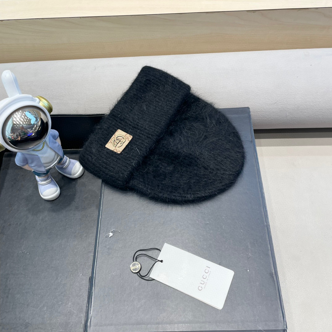 Gucci古奇秋冬新款毛线帽，羊毛面料，男女同款