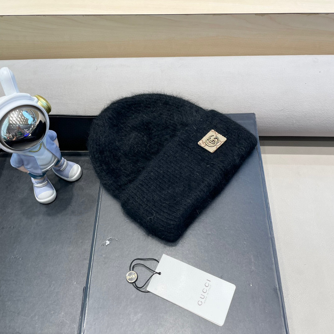 Gucci古奇秋冬新款毛线帽，羊毛面料，男女同款