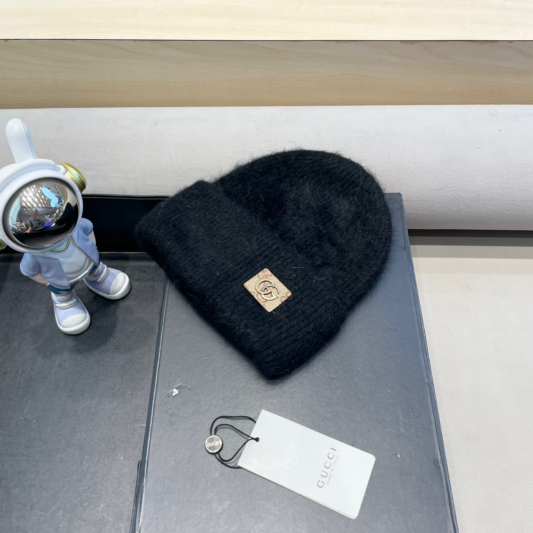 Gucci古奇秋冬新款毛线帽，羊毛面料，男女同款