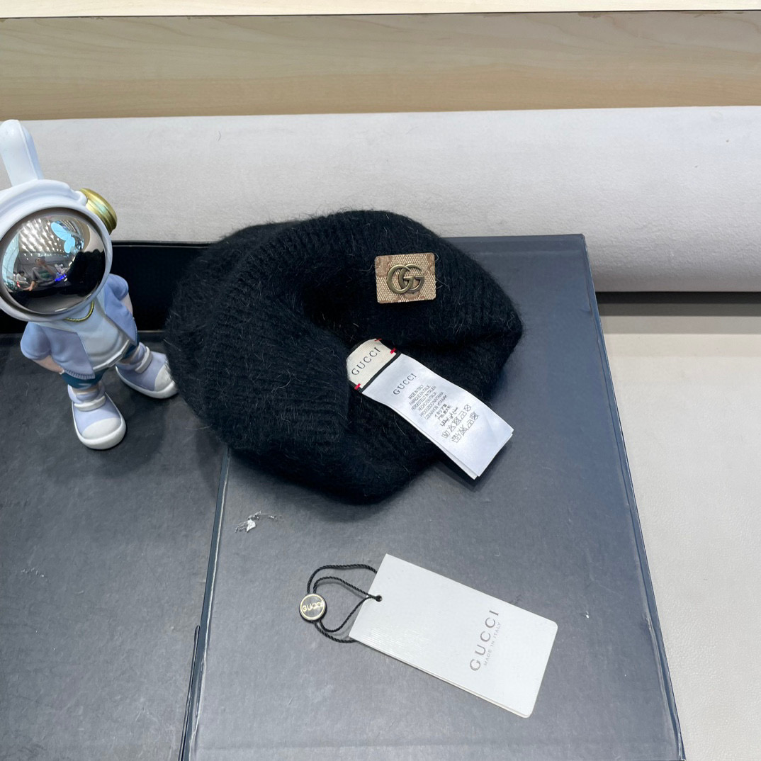 Gucci古奇秋冬新款毛线帽，羊毛面料，男女同款