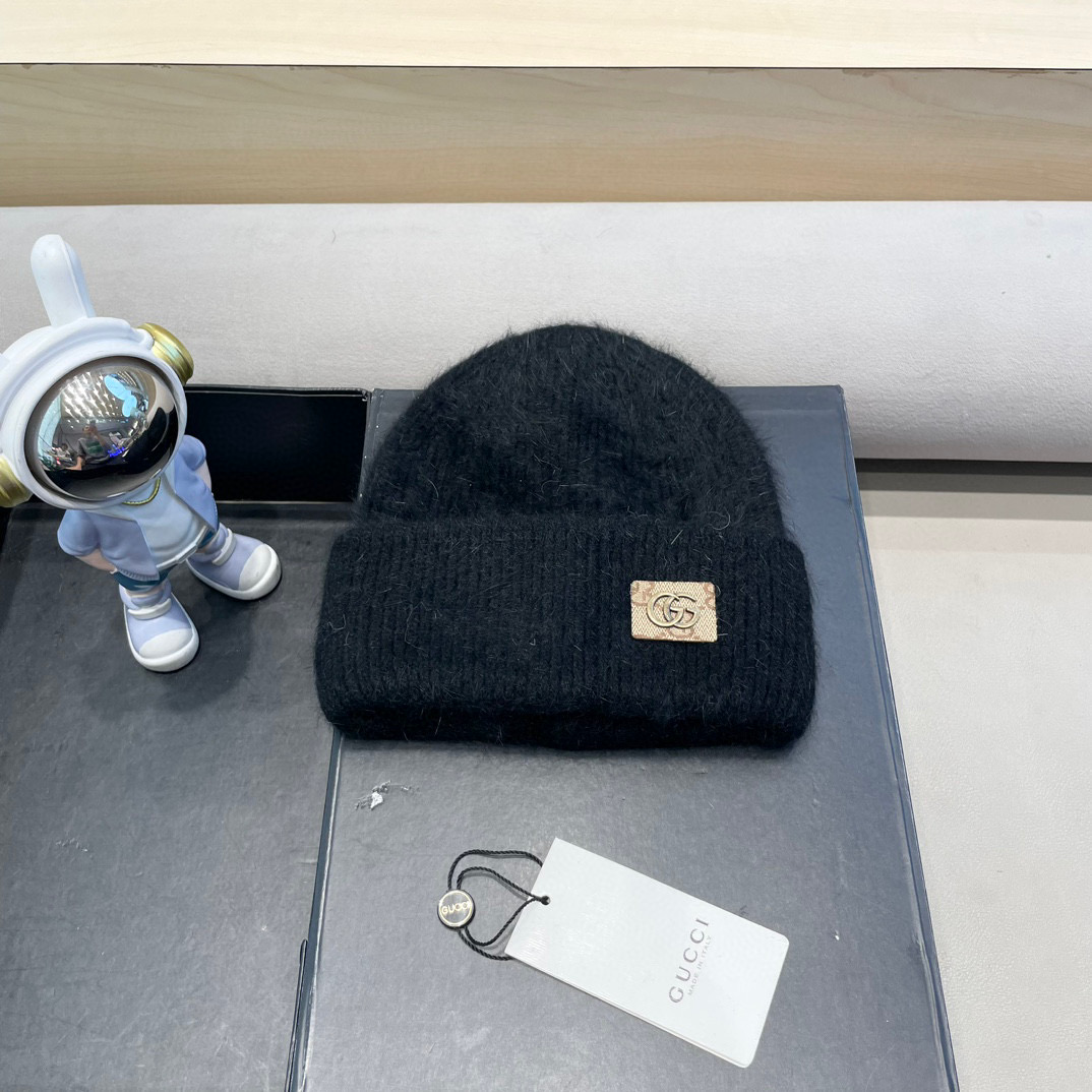 Gucci古奇秋冬新款毛线帽，羊毛面料，男女同款
