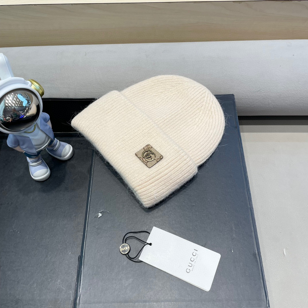 Gucci古奇秋冬新款毛线帽，羊毛面料，男女同款