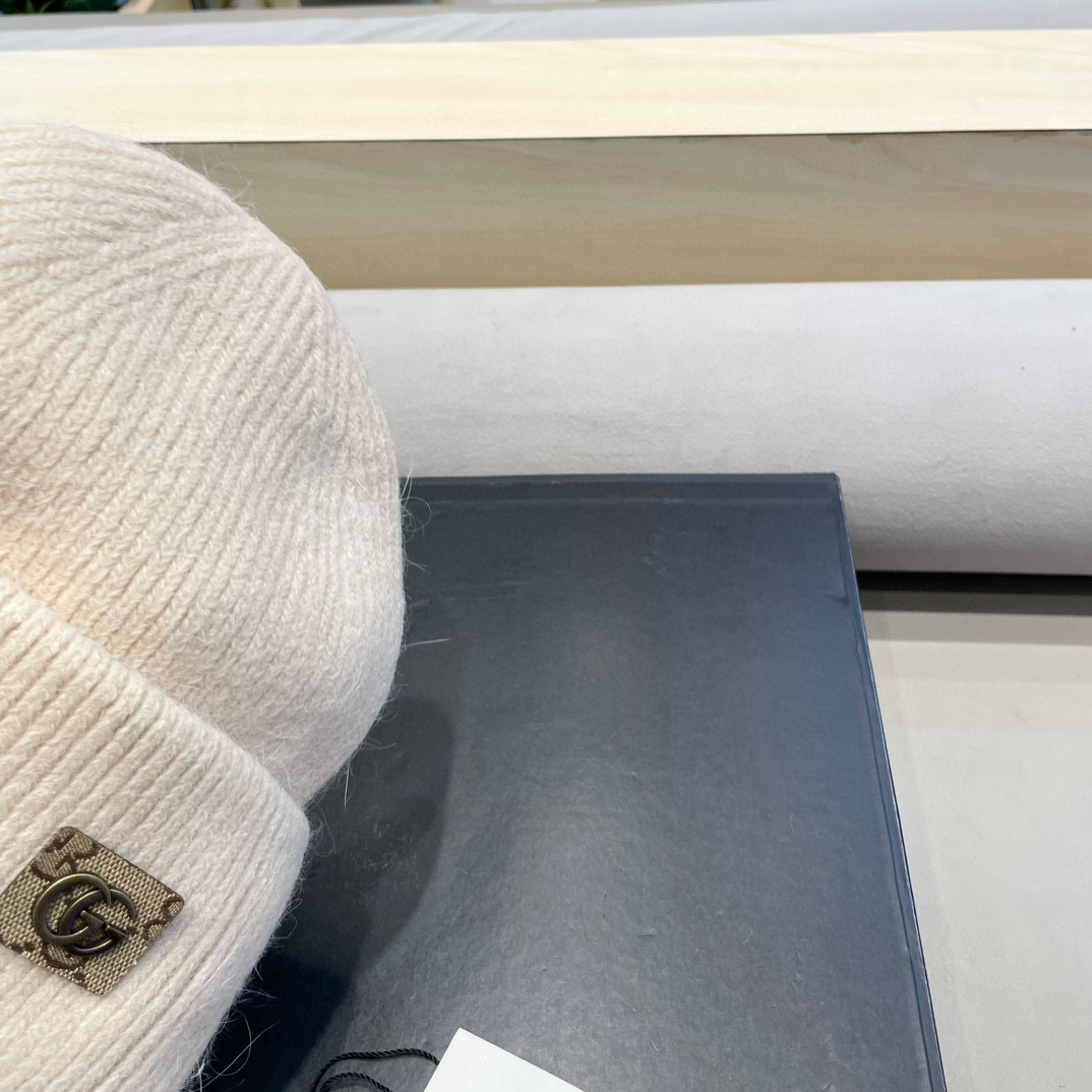 Gucci古奇秋冬新款毛线帽，羊毛面料，男女同款