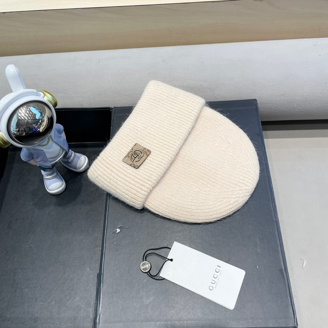 Gucci古奇秋冬新款毛线帽，羊毛面料，男女同款