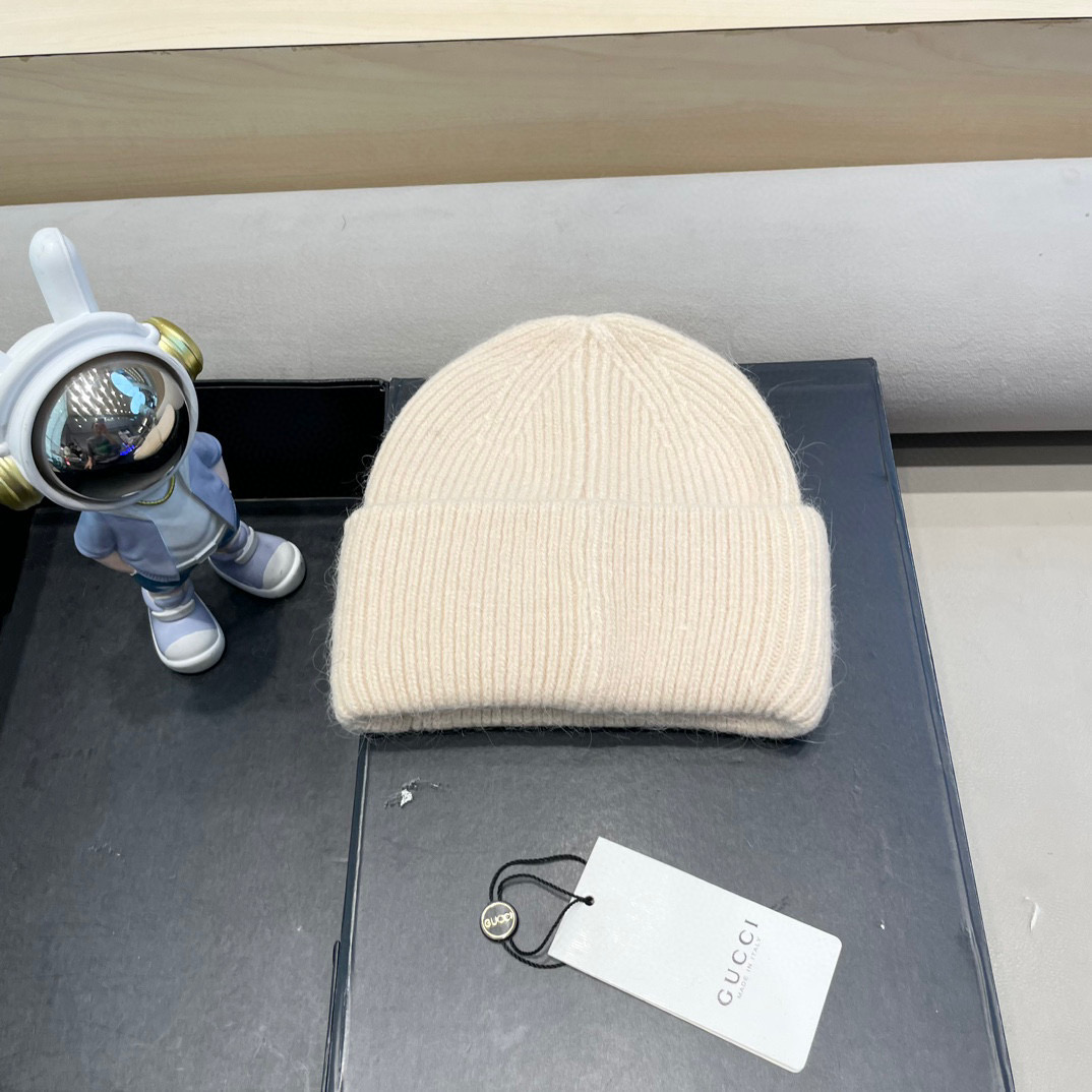 Gucci古奇秋冬新款毛线帽，羊毛面料，男女同款