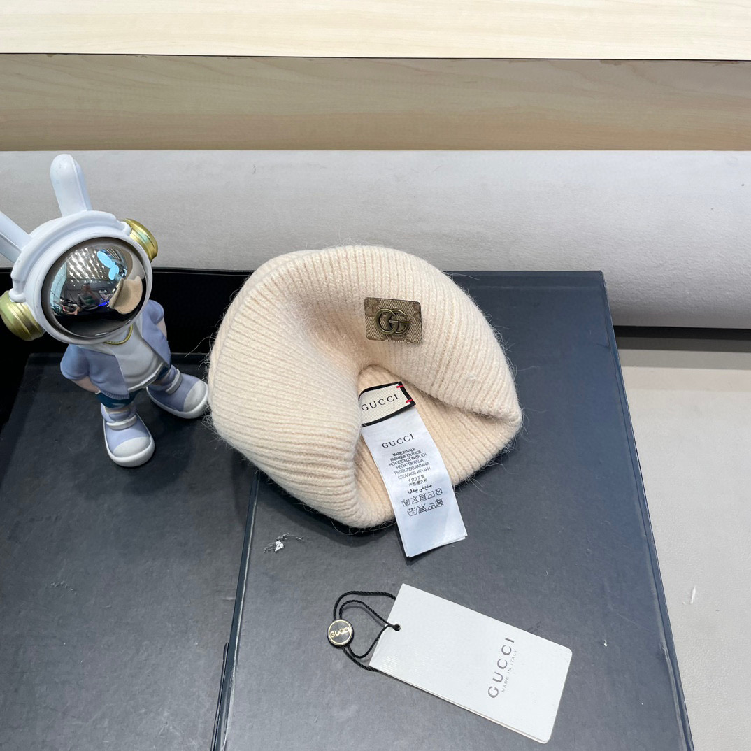 Gucci古奇秋冬新款毛线帽，羊毛面料，男女同款