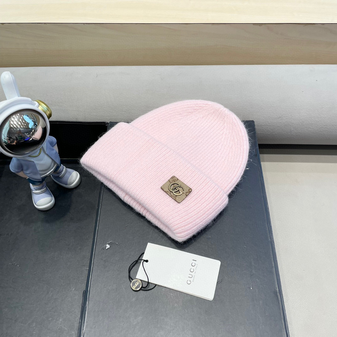 Gucci古奇秋冬新款毛线帽，羊毛面料，男女同款