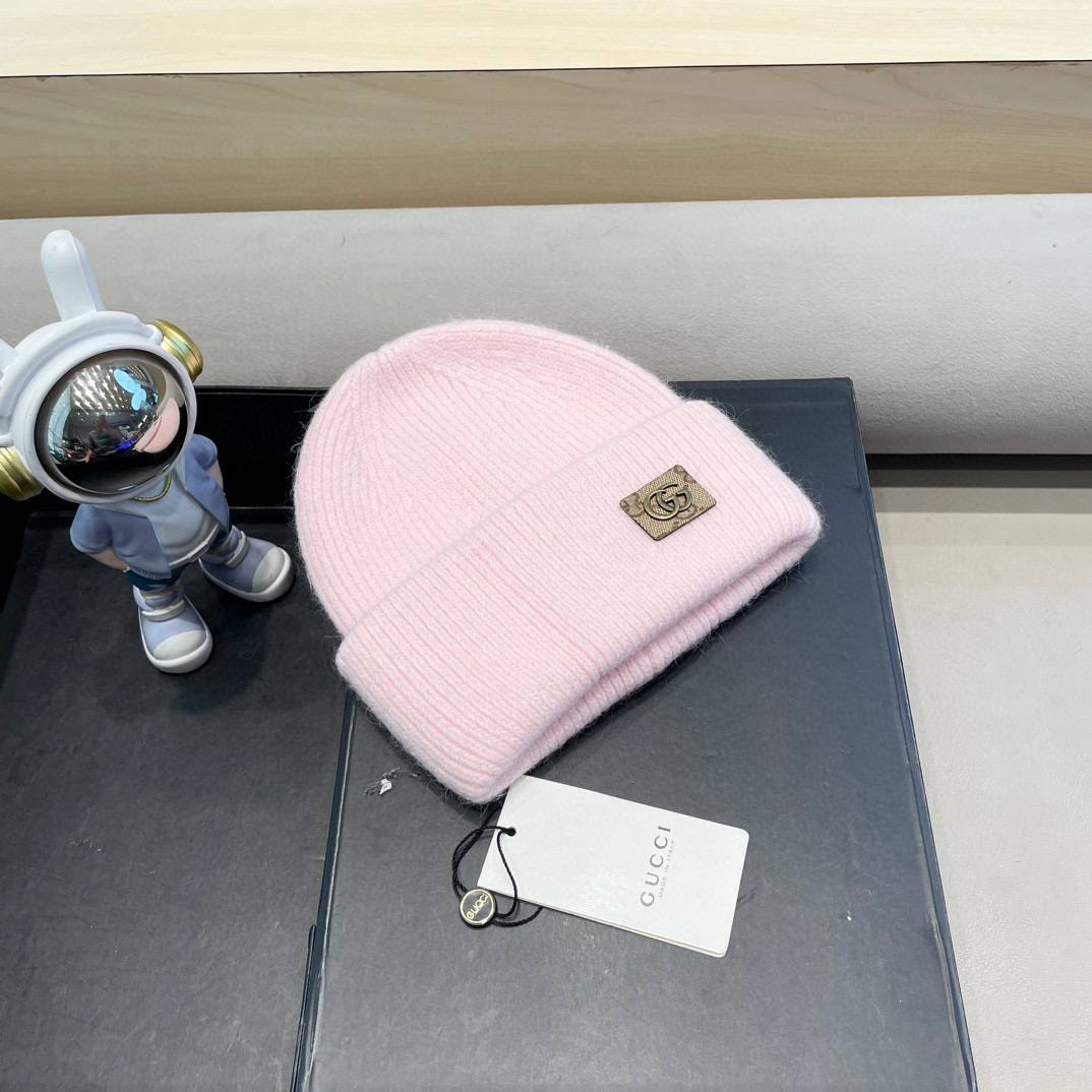 Gucci古奇秋冬新款毛线帽，羊毛面料，男女同款