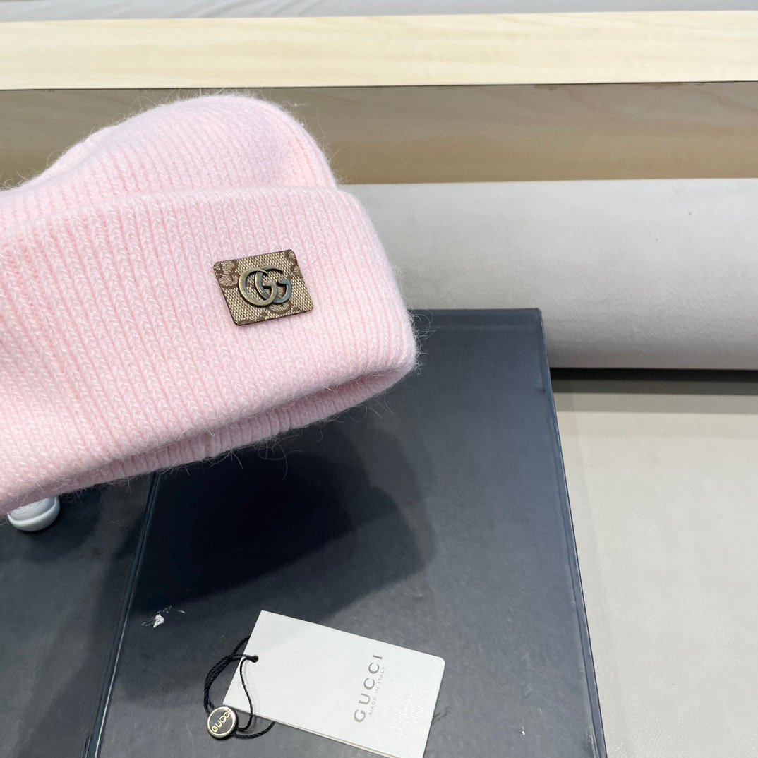 Gucci古奇秋冬新款毛线帽，羊毛面料，男女同款