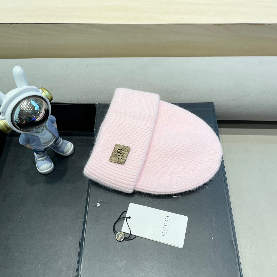 Gucci古奇秋冬新款毛线帽，羊毛面料，男女同款