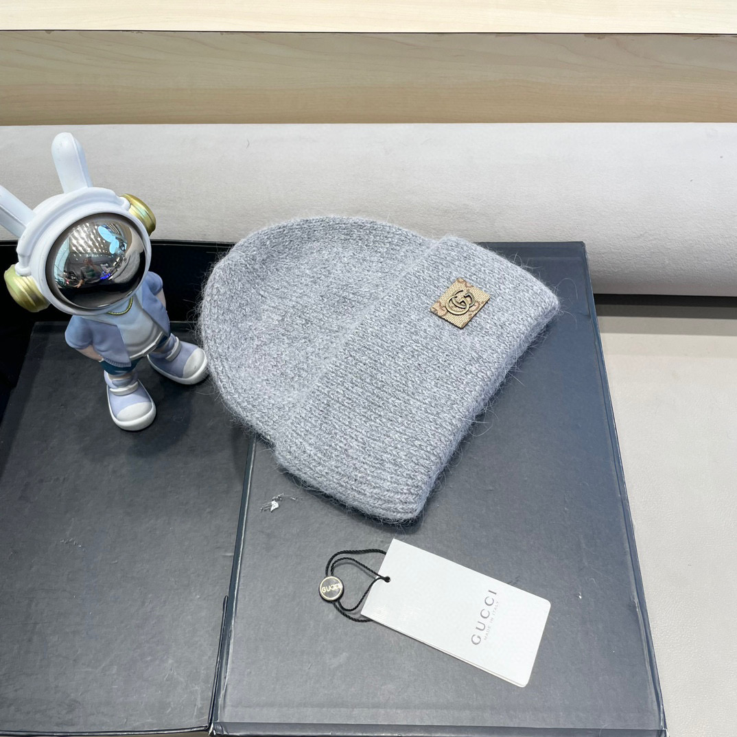 Gucci古奇秋冬新款毛线帽，羊毛面料，男女同款